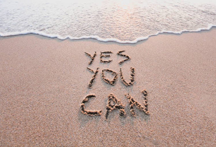 Writing in the sand 'yes you can' | How to stop Procrastinating and Overthinking